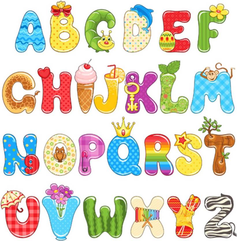 english alphabets poster for kidsalphabest posters Paper Print