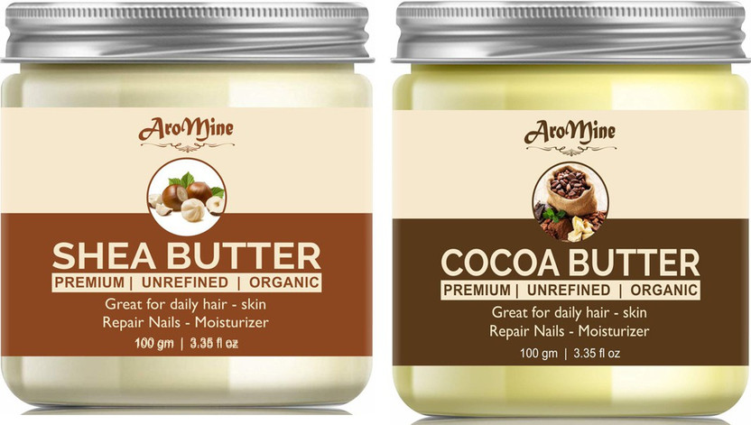 AroMine 100% Organic Shea Butter And Cocoa Butter-200GM(200 g)