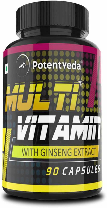 Potentveda Daily Multivitamin for Men & Women 90 Capsules Vitamin Supplement(90 No)