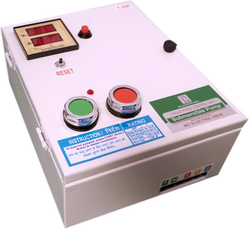 rc electric india 1.5 HP Single phase digital submersible pump panel