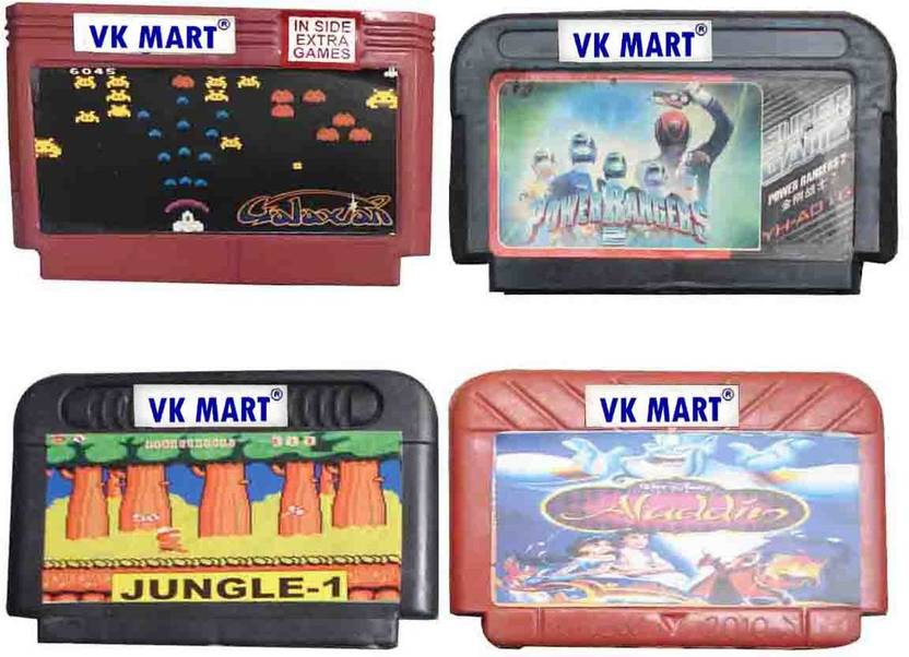 VK MART 8 Bit Tv Video Game Cassettes Like Galaxian, PowerRangers