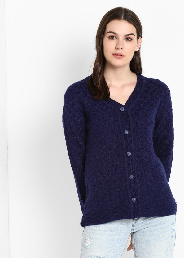 MODEVE Self Design V Neck Casual Women 