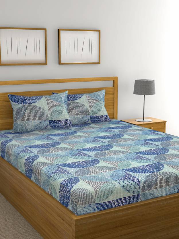 Raymond Home 104 TC Cotton Double Geometric Bedsheet Buy Raymond Home 104 TC Cotton Double