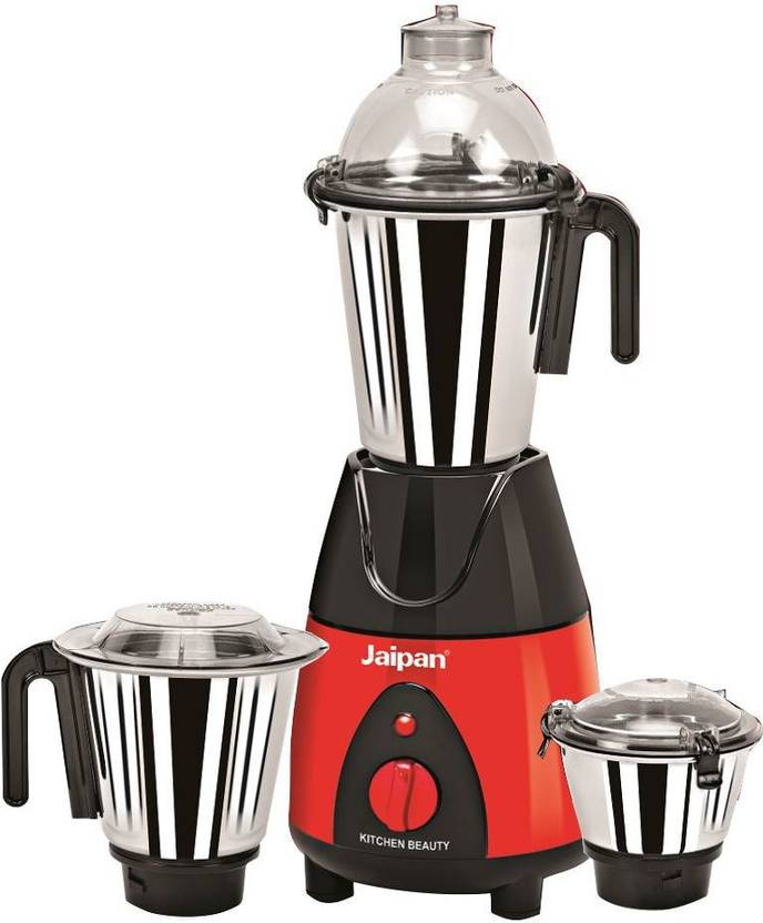 Jaipan Mixer 750 W Kitchen Appliance 750 Juicer Mixer Grinder (3 Jars, Red, Black) Price in