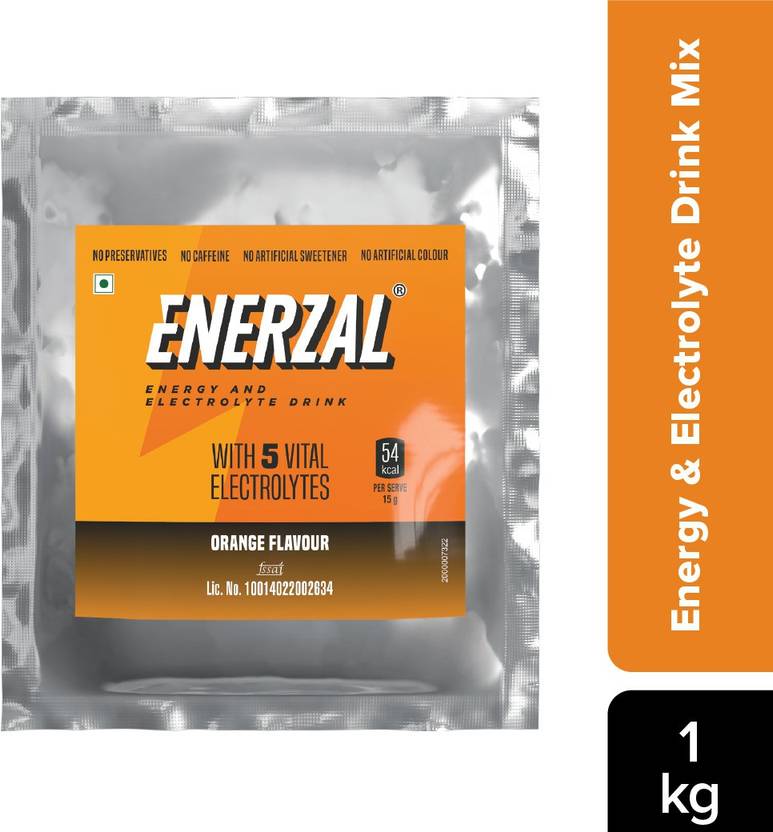 Enerzal Energy Drink Powder, Orange, 1 kg Energy Drink Price in India