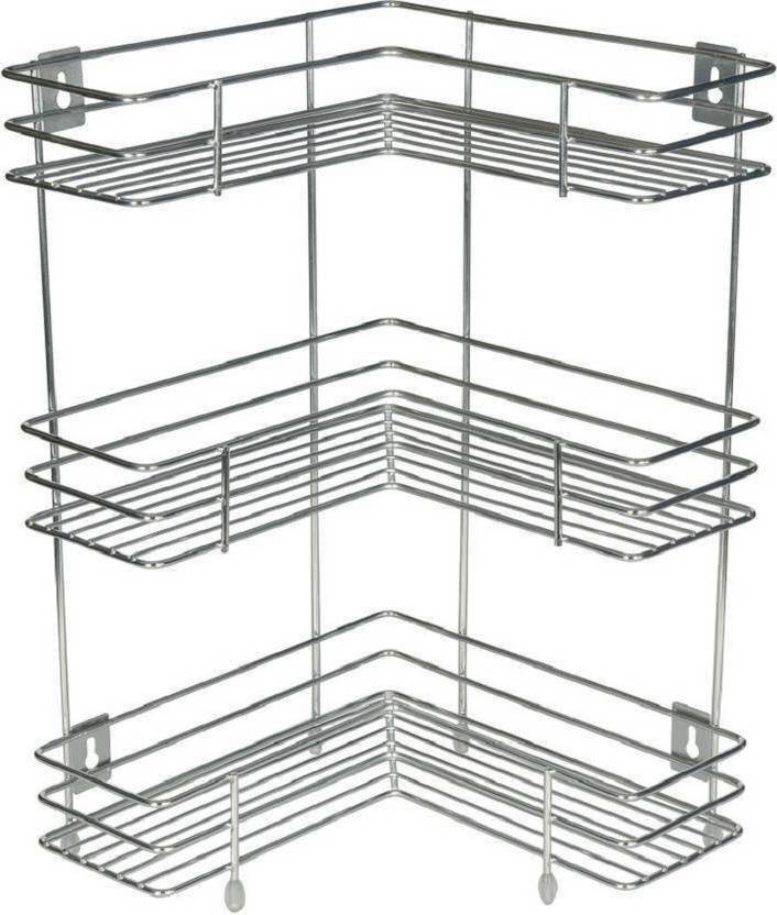 Trendegic Steel Kitchen Corner Rack for Multi Kitchen Use Cup Kitchen