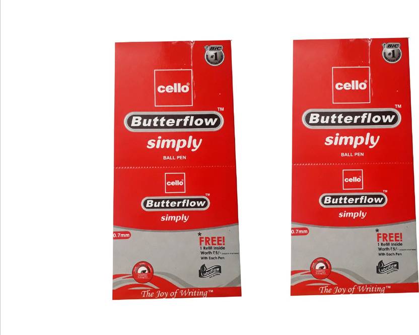 Cello butterflow Simply (40 pcs with 40 extra refill) Ball Pen Buy