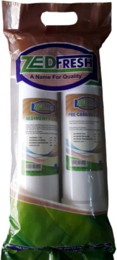 Zed Fresh Zed Flow Inline Sediment Pre And Post Carbon Filter Solid 