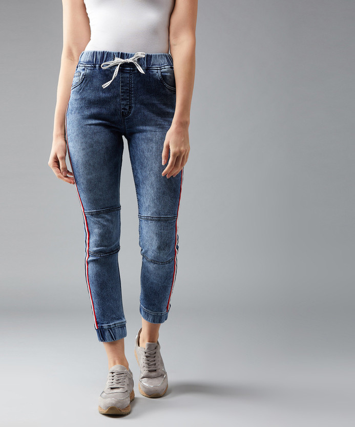 DOLCE CRUDO Jogger Fit Women Blue Jeans 