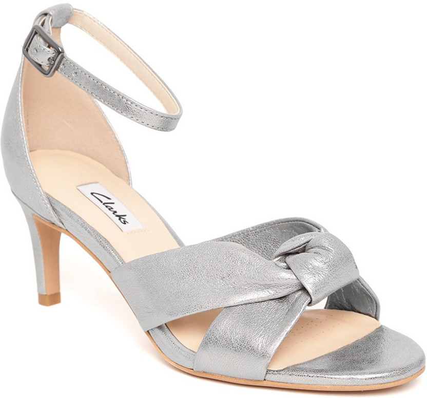 Clarks silver heels Clearance