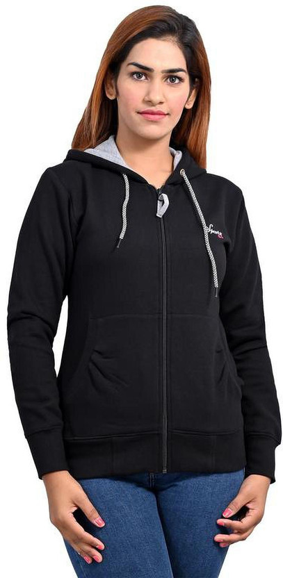 Sleeve Solid Women Sweatshirt 