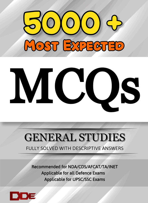 5000+ Most Expected MCQs  - CDS NDA MCQ book(English, Paperback, DDE - Defence Direct Education)