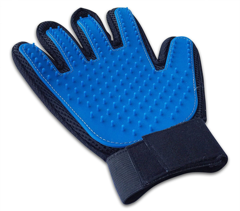 Pet Wholesale Grooming Gloves for Dog & Cat(Blue, Fits All)