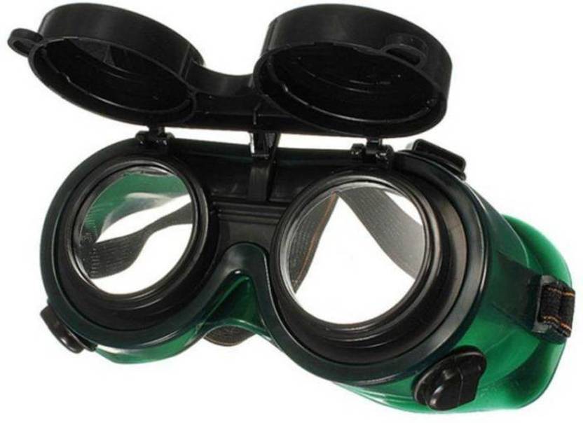 Mass Pro Welding Goggles Flip Type Black Clear Dual Lenses Safety Glass