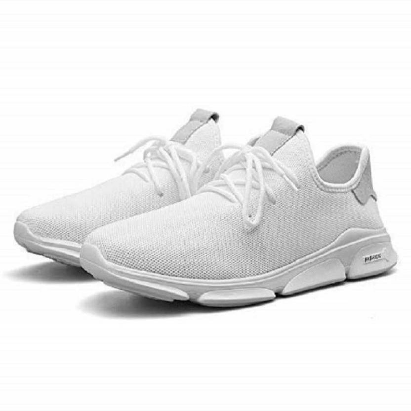 zoomclub Men's White Shoes | Casual Sports Shoes | Fancy Breathable Shoes |  Running Shoes | Walking Shoes | Shoe Size: 8 Running Shoes For Men - Buy  zoomclub Men's White Shoes |