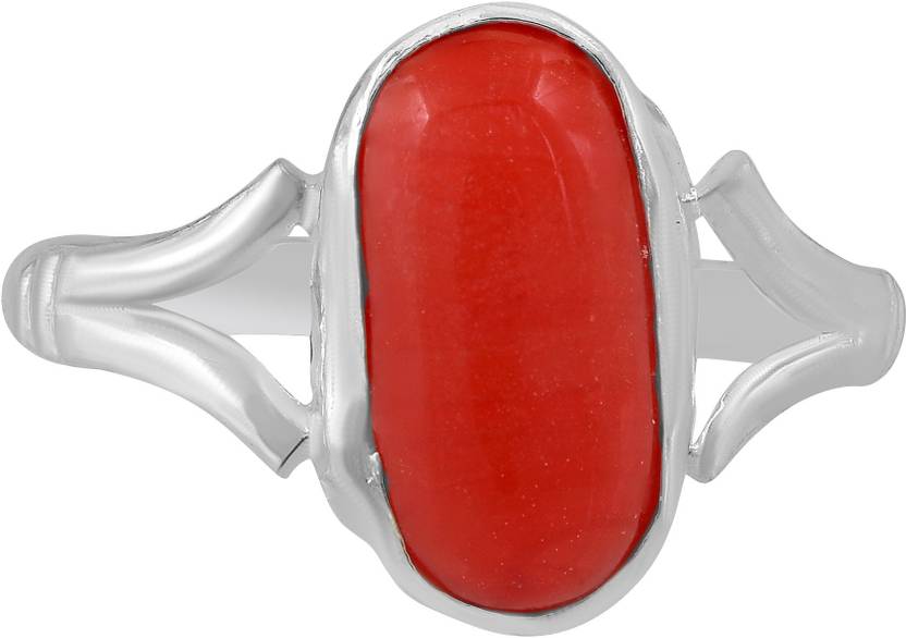 Dzinetrendz Silver plated Coral Munga finger ring Women Men ...
