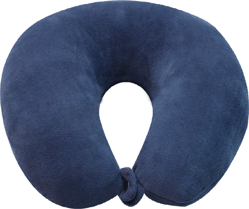 Jounwal Unisex U-Shaped Micro Fibre Soft Cushions Neck Pillow(Blue)