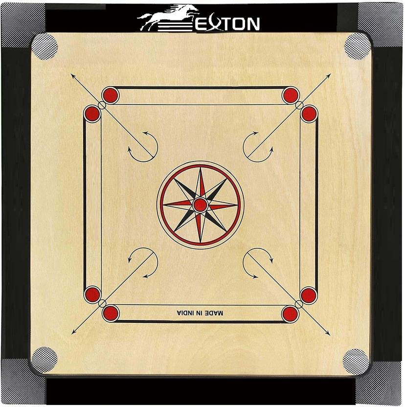 exton CARROM BOARD MEDIUM SIZE 26 INCH 1.5*1.5 66.04 cm Carrom Board