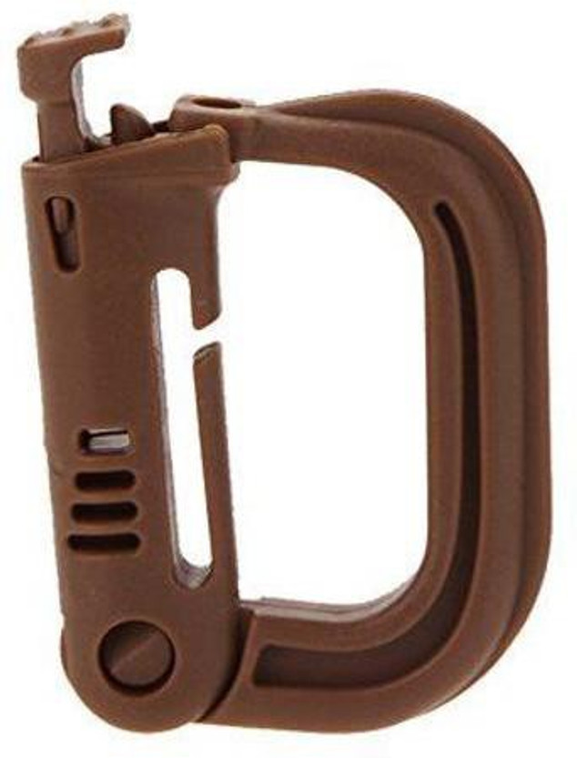 Nema Molle Backpack Carabiner Snap D-Ring Clip Keyring Locking - Brown Locking Carabiner(Brown)