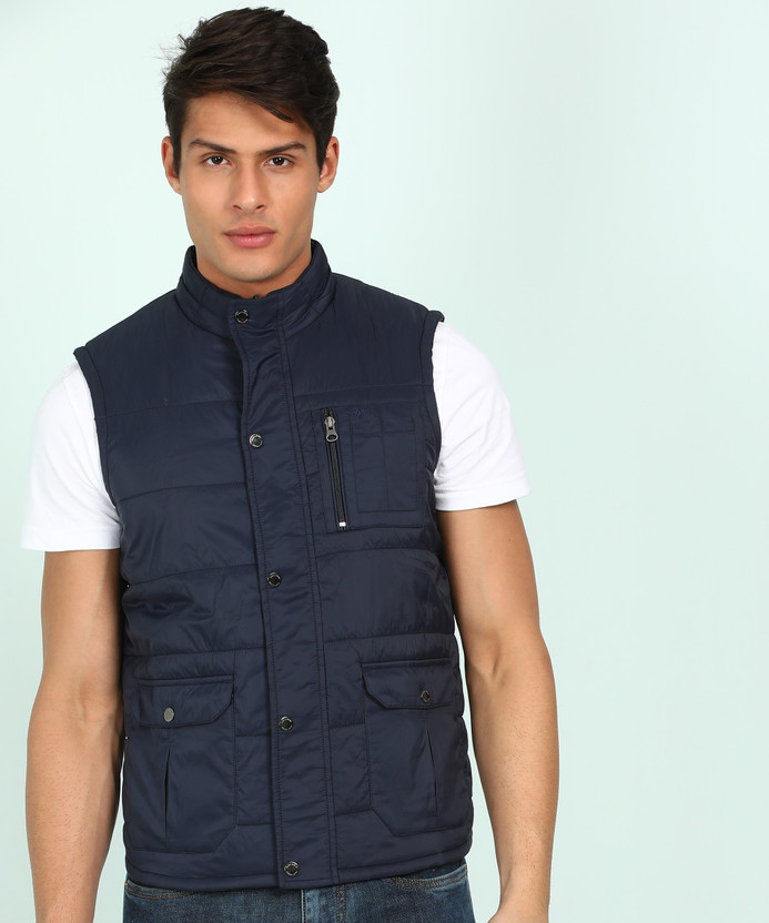 PARK AVENUE Sleeveless Self Design Men 
