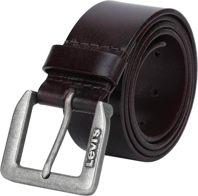 LEVI'S Men Casual Black Genuine Leather Belt Black - Price in India |  