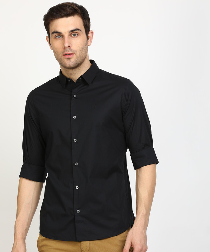 Calvin Klein Jeans Men Solid Casual Black Shirt - Buy Calvin Klein Jeans  Men Solid Casual Black Shirt Online at Best Prices in India | Flipkart.com
