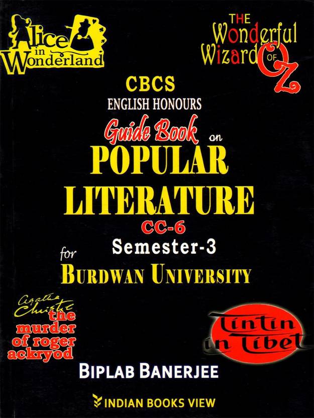 CBCS English Honours Guide book on Popular Literature (CC6, Semester3