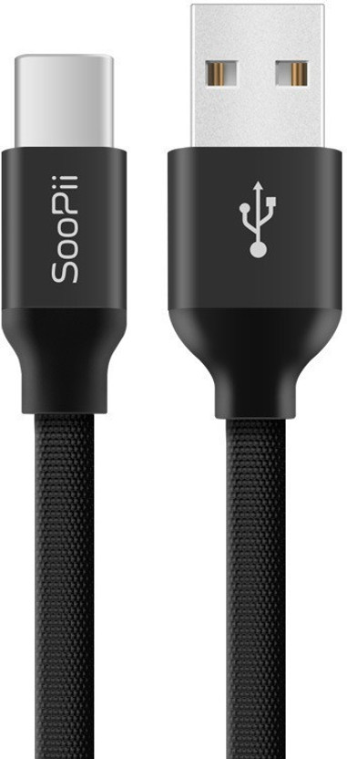 Soopii Lightning Cable 1 m Premium Fast Charge & Sync(Compatible with All Phones With Type C port, Black, One Cable, USB Type A To Lightning)