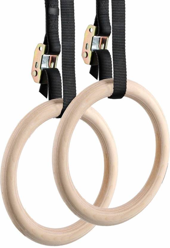 FITSY Gymnastics Rings/Roman Ring with Straps & Buckles for Cross