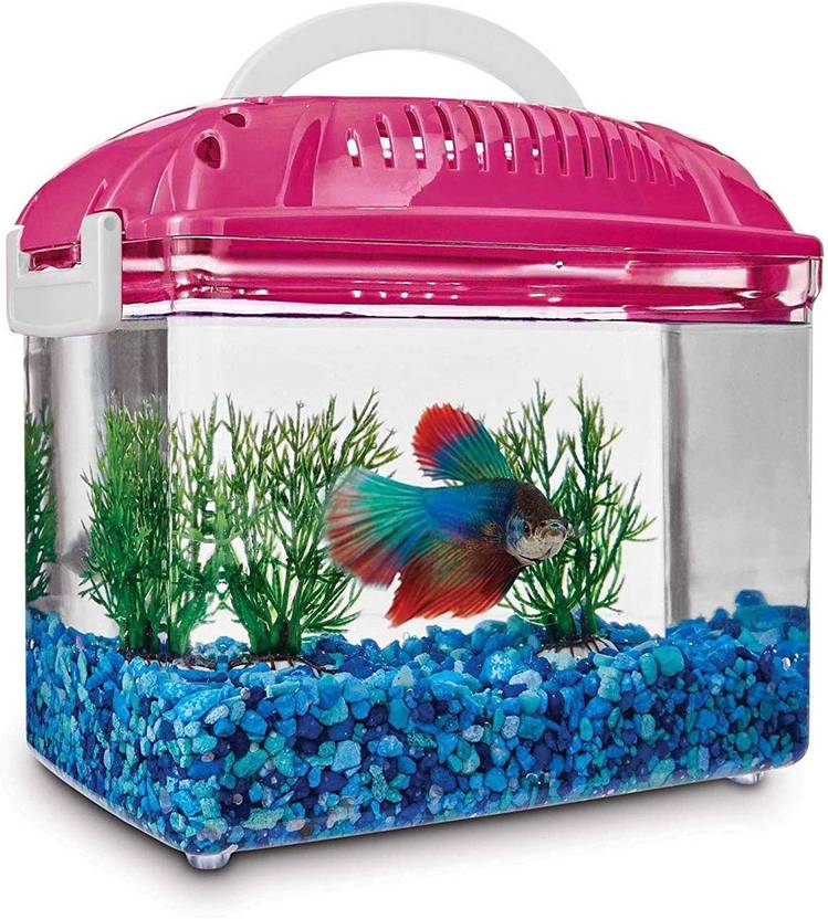Venus Aqua Mini Aquarium Fish Habitat Tank Color Pink (Medium