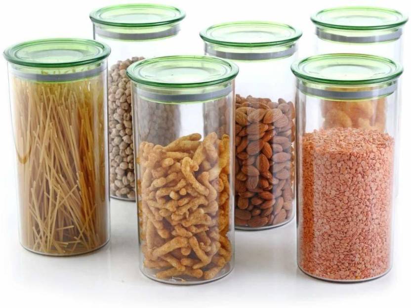 ANH MART Plastic Food Storage Jars with Air Tight Seal lid Jars - 1400 ...