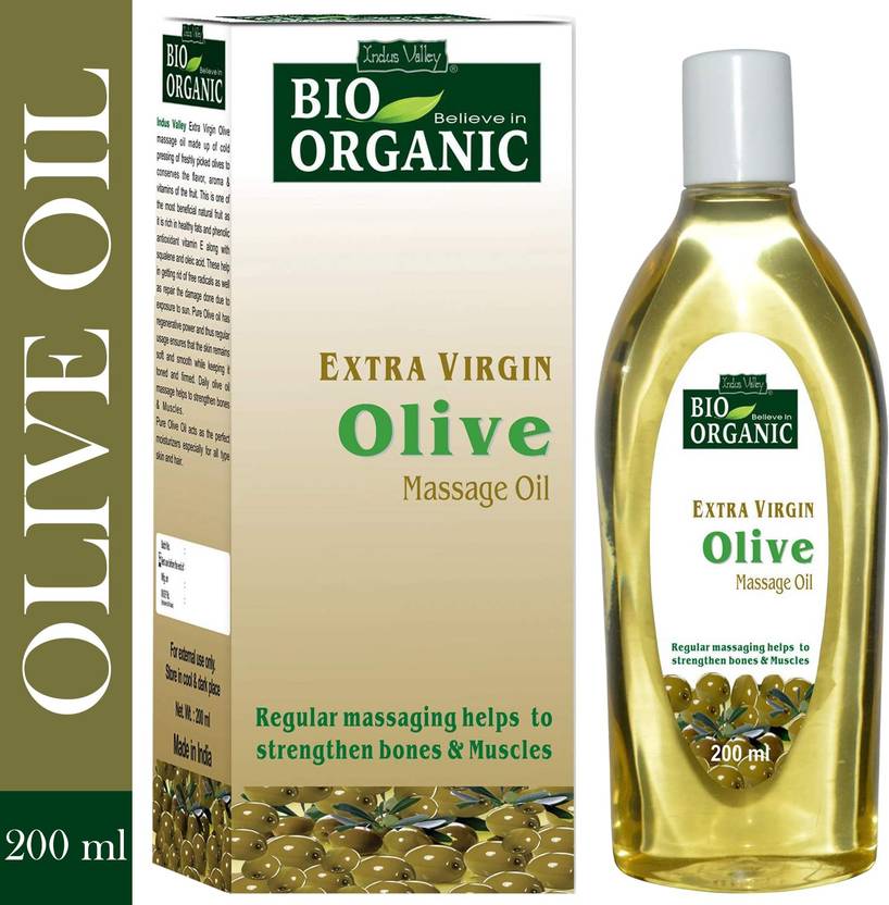 Indus Valley Bio Organic Extra Virgin Olive Massage Oil Multipurpose