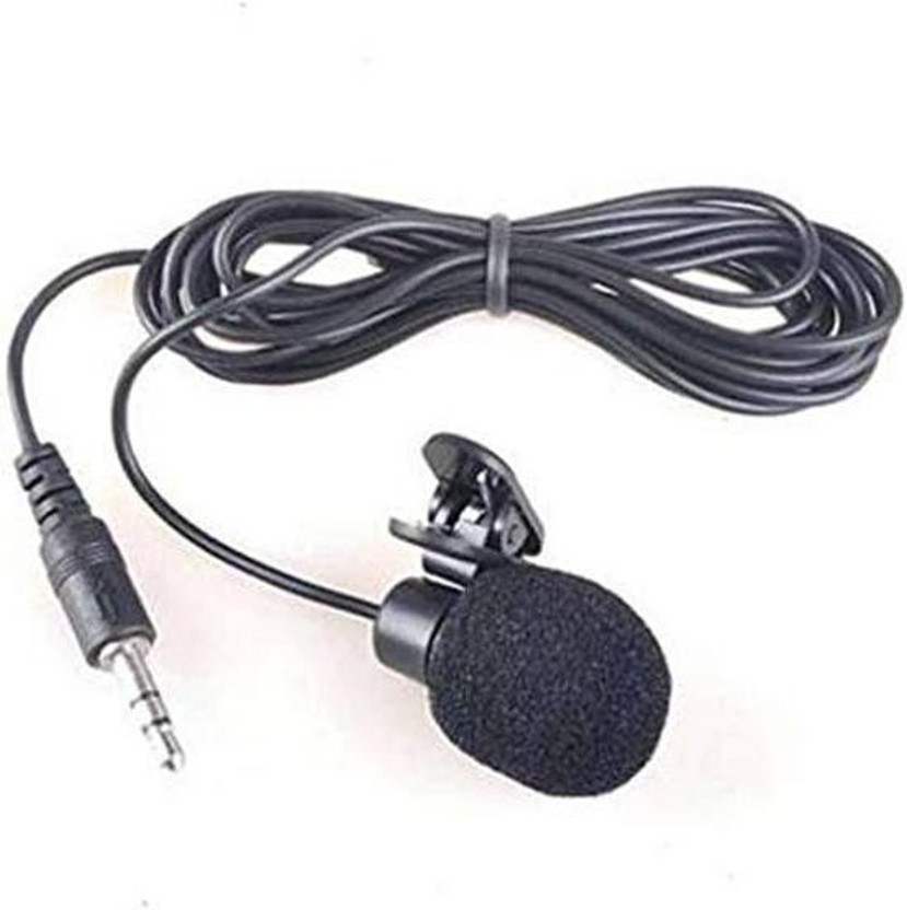 LXCN Collar Microphone With Clip for Chatting, Voice & Video Call Voice Recording Microphone COLAR MICROPHONE (Black) Perfect for Youtuber(Black)