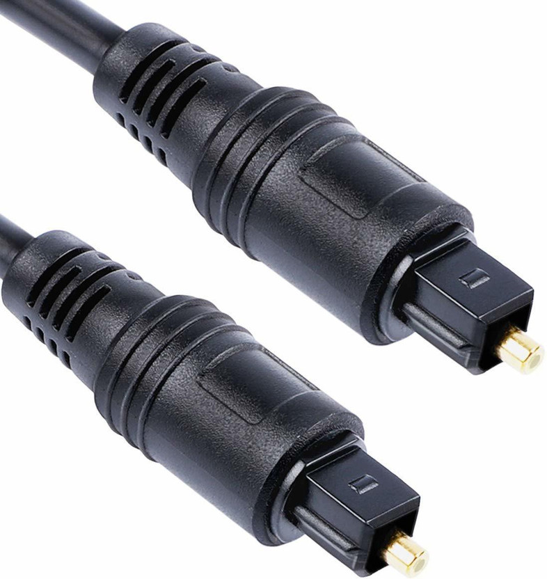 Hybite Fiber Optical Cable 1.5 m Digital Optical Audio Cable Toslink SPDIF Coaxial Cable(Compatible with Home theatre, led tv, dvd player, xbox, Black, One Cable, NA)