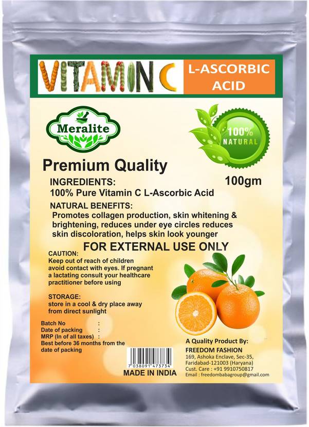 Meralite LAscorbic Acid Powder Vitamin C For Use in Serums and