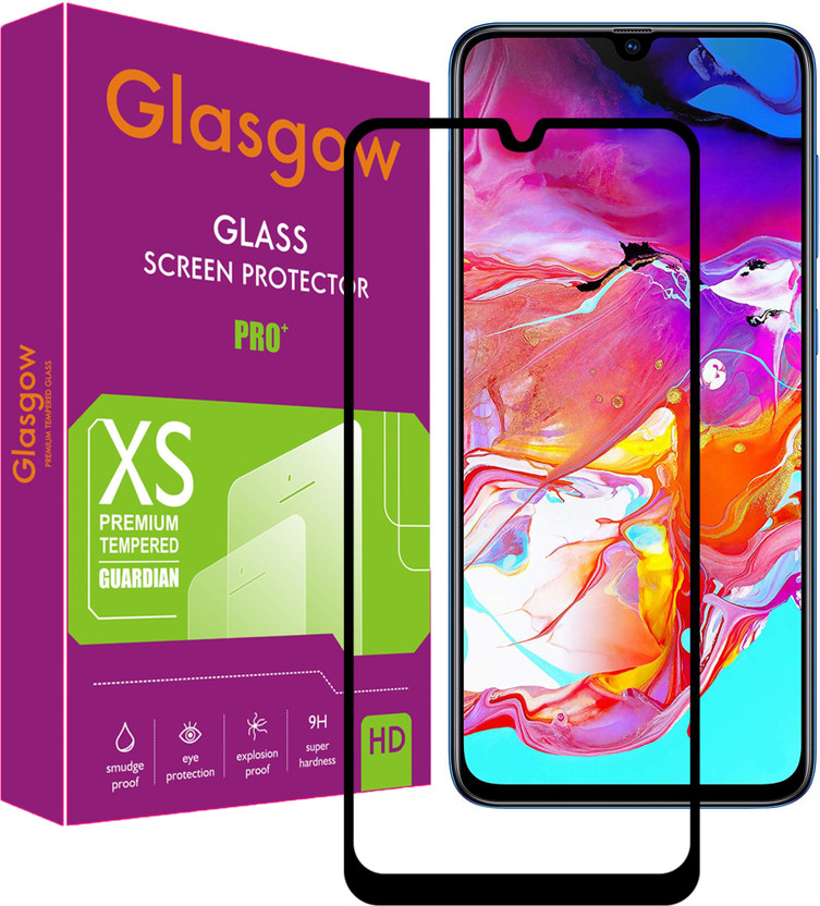 Glasgow Edge To Edge Tempered Glass for Samsung Galaxy A70(Pack of 1)