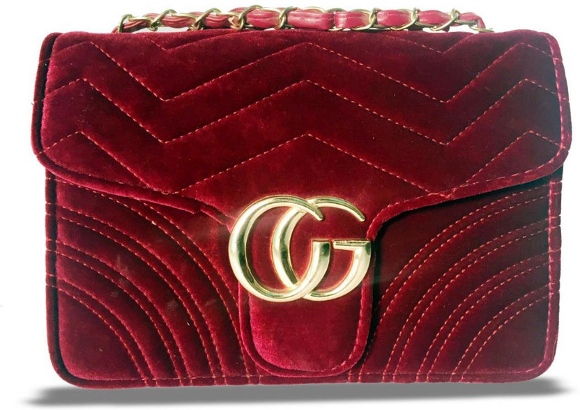 Sling Bag Gucci style velvet sling bag 