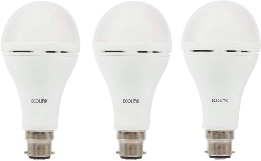 EcoLink 9w rechargeable led bulb pack of03 4 hrs Bulb Emergency Light Price in India Buy
