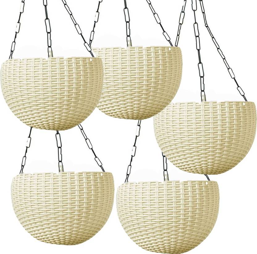 Airex Plastic Hanging pots for Plants and Flowers for Garden Balcony