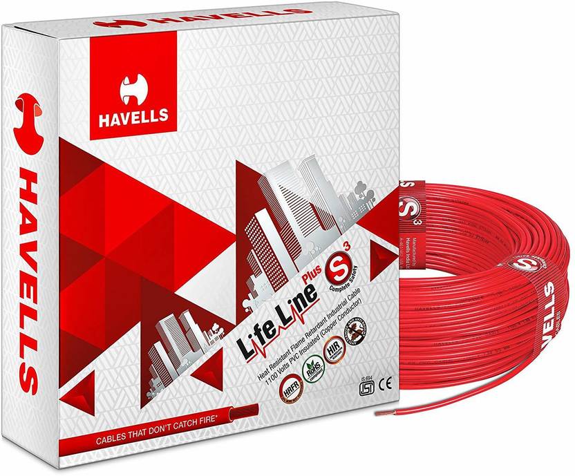 HAVELLS NA 1 5 Sq mm Red 90 M Wire Price In India Buy HAVELLS NA 1 5