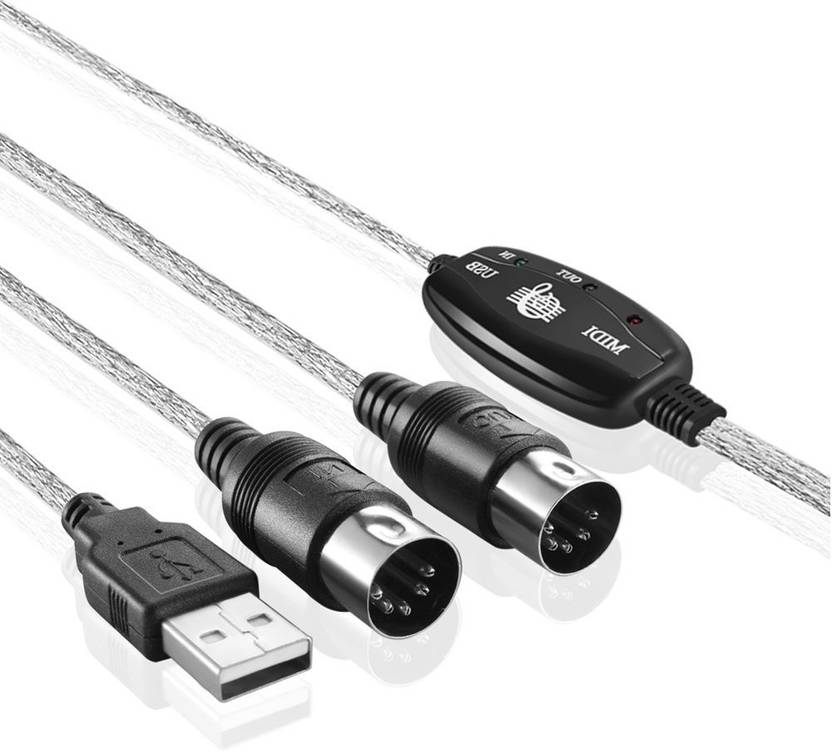 TECHGEAR Micro USB Cable 3 m MIDI to USB Cable, USB to MIDI Cable