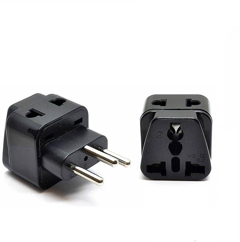OREI India to Switzerland, Rwanda Type J 2 in 1 Travel Adapter Plug 2