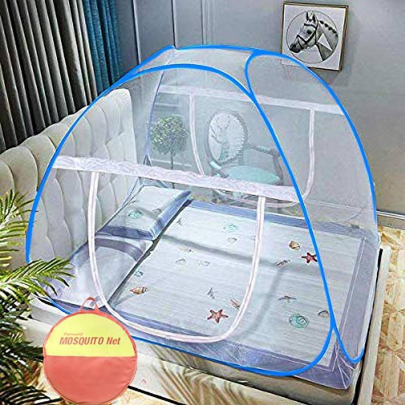 pamworld Polyester Adults Washable mosquito net foldable double bed