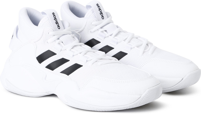 Adidas basketball white shoes clearance