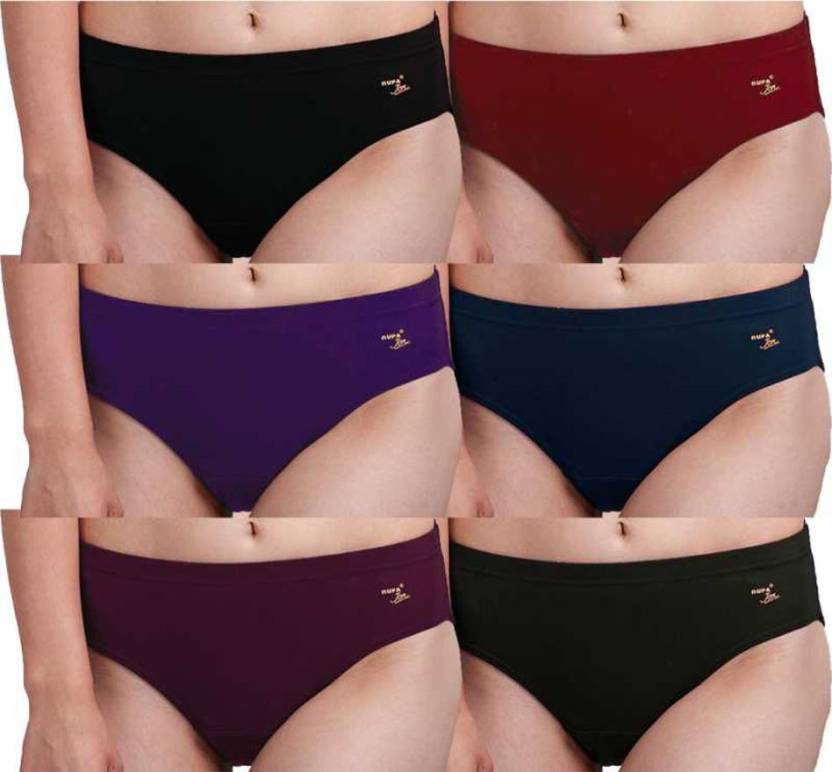 [Size 85] RUPA Pack of 6 Women Hipster Multicolor Panty