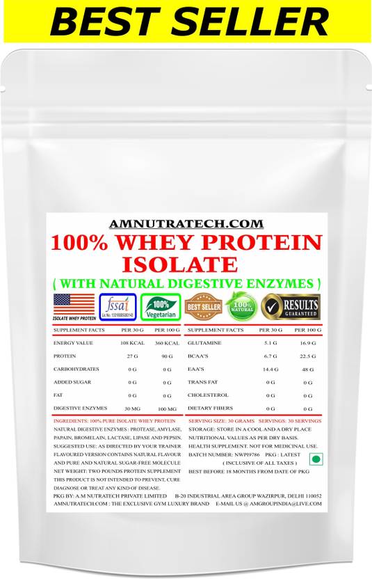 A M NUTRATECH 100 Whey Protein Isolate EAA (Essential Amino Acids