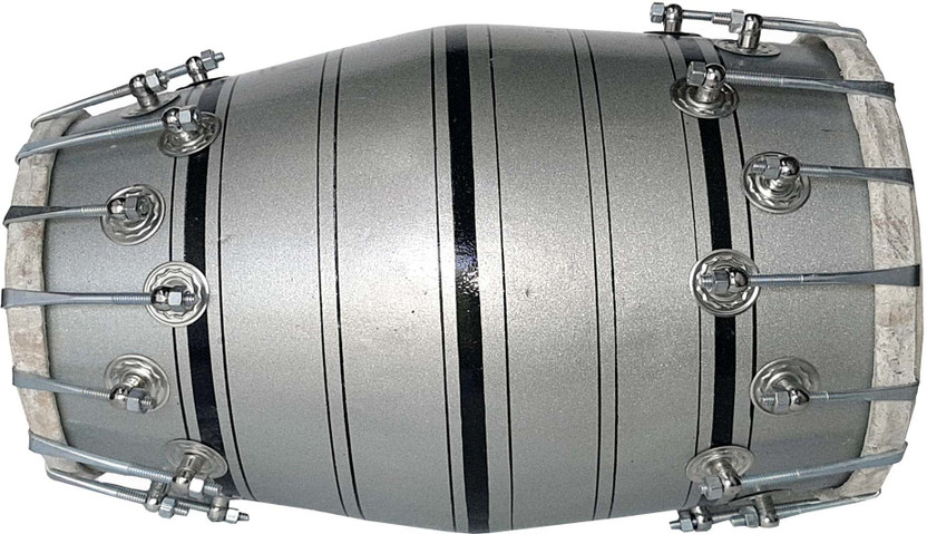 GT manufacturers Silver Dholak Nut & Bolts Dholak(Silver)