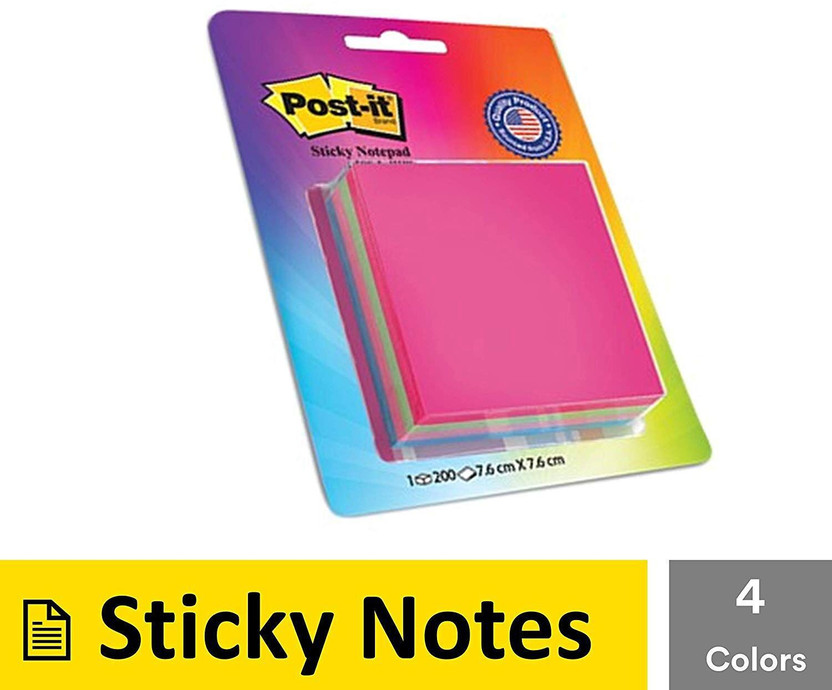 Post-It Magic Cubes 200 Sheets Pop-up, 4 Colors(Set Of 1, Multicolor)