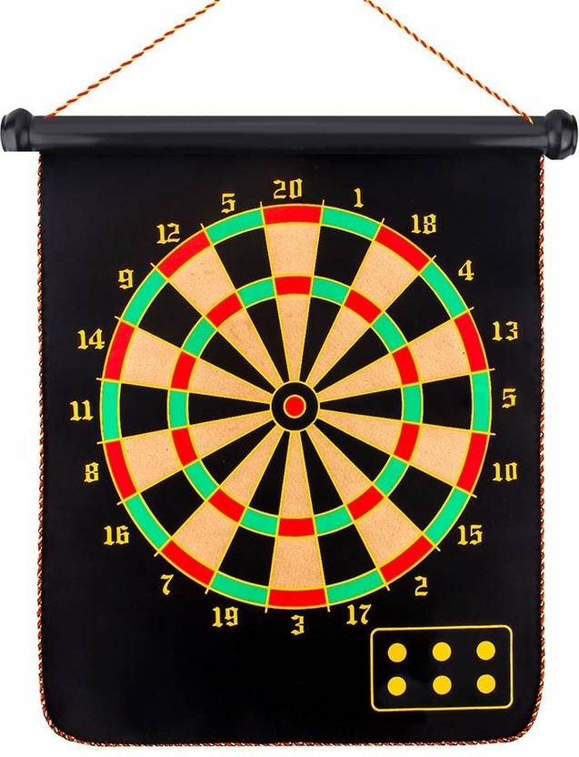 Magnusdeal Premium Dart Board Set, 15 inches Double Sided