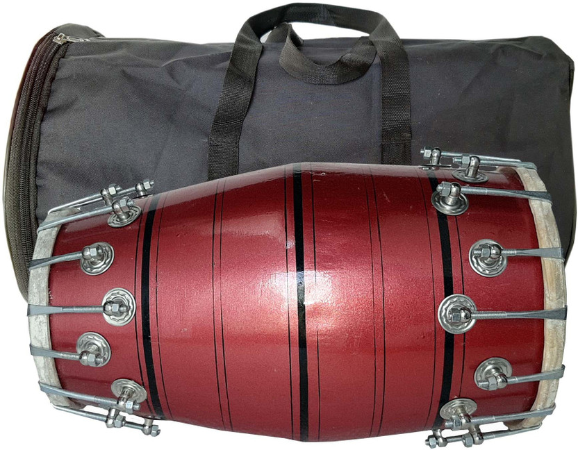 GT manufacturers 1 Red Dholak Nut & Bolts Dholak(Red)